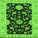 Serging Thickness of Persian Green Traditional Rug, tr1458grn