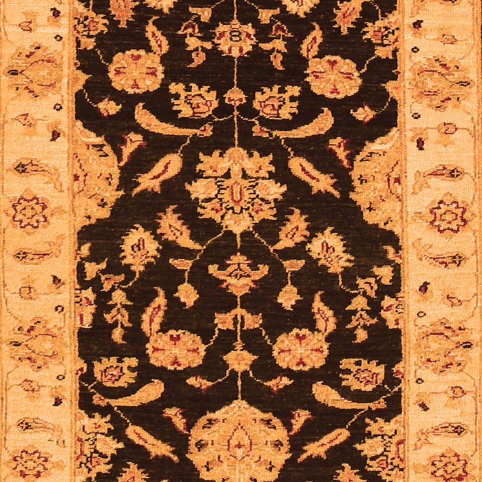 Serging Thickness of Machine Washable Persian Orange Traditional Area Rugs, wshtr1458org