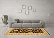 Machine Washable Persian Brown Traditional Rug in a Living Room,, wshtr1458brn