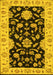 Machine Washable Persian Yellow Traditional Rug, wshtr1458yw