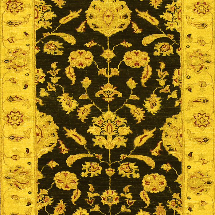 Machine Washable Persian Yellow Traditional Rug, wshtr1458yw