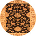 Machine Washable Persian Orange Traditional Area Rugs, wshtr1458org