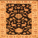 Serging Thickness of Persian Orange Traditional Rug, tr1458org