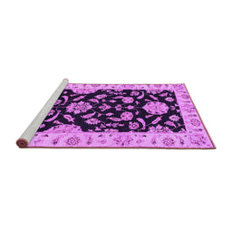 Sideview of Machine Washable Persian Purple Traditional Area Rugs, wshtr1458pur