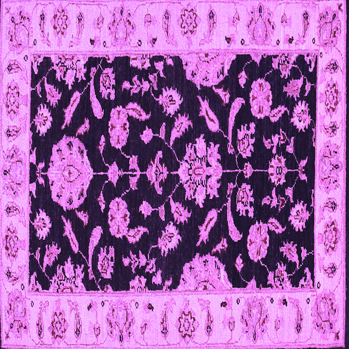 Square Persian Purple Traditional Rug, tr1458pur