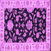 Square Persian Purple Traditional Rug, tr1458pur