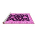 Sideview of Machine Washable Persian Pink Traditional Rug, wshtr1458pnk