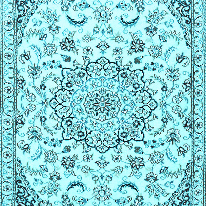 Machine Washable Persian Light Blue Traditional Rug, wshtr1459lblu