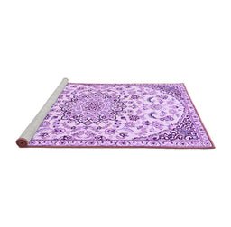 Sideview of Machine Washable Persian Purple Traditional Area Rugs, wshtr1459pur