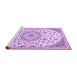 Sideview of Machine Washable Persian Purple Traditional Area Rugs, wshtr1459pur