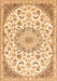 Serging Thickness of Machine Washable Persian Orange Traditional Area Rugs, wshtr1459org