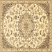 Square Machine Washable Persian Brown Traditional Rug, wshtr1459brn