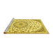 Sideview of Machine Washable Persian Yellow Traditional Rug, wshtr1459yw