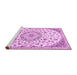 Sideview of Machine Washable Persian Pink Traditional Rug, wshtr1459pnk