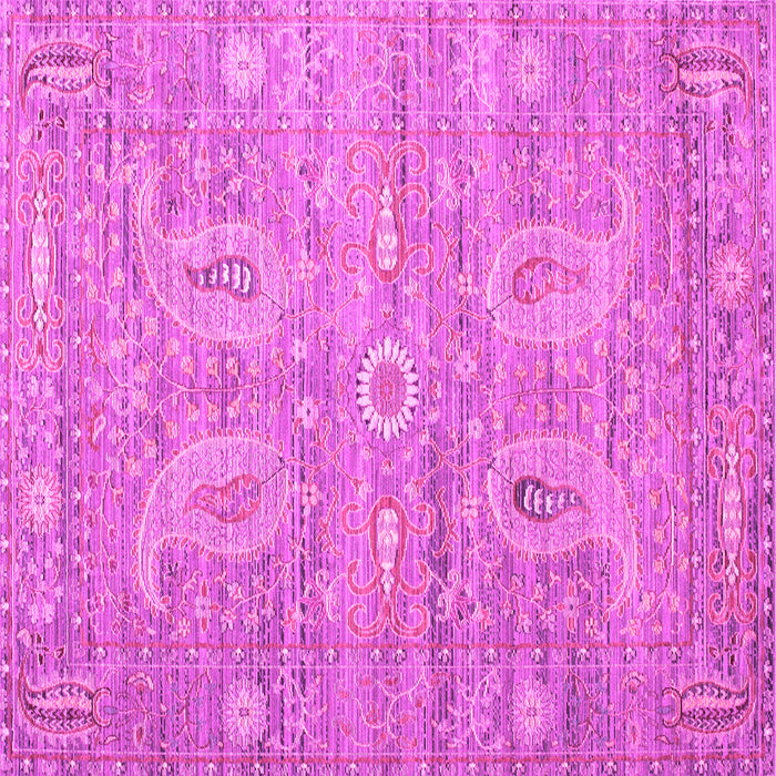 Square Machine Washable Persian Pink Traditional Rug, wshtr145pnk
