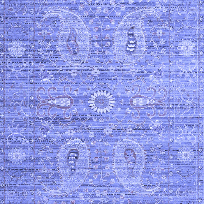 Machine Washable Persian Blue Traditional Rug, wshtr145blu