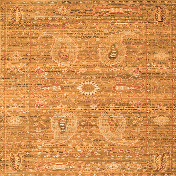 Serging Thickness of Persian Orange Traditional Rug, tr145org