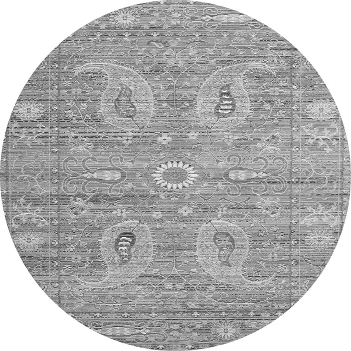 Machine Washable Persian Gray Traditional Rug, wshtr145gry