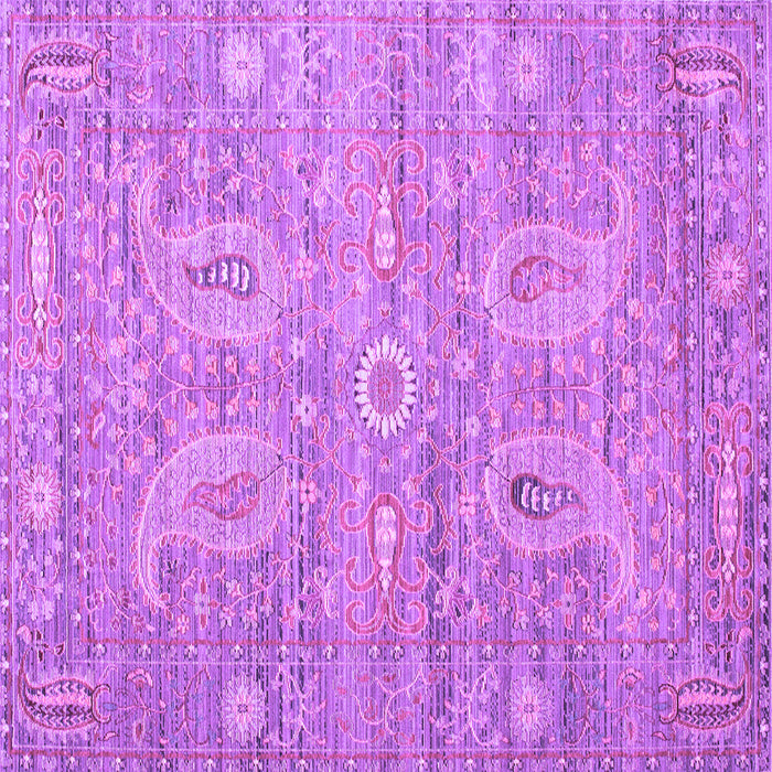 Square Machine Washable Persian Purple Traditional Area Rugs, wshtr145pur