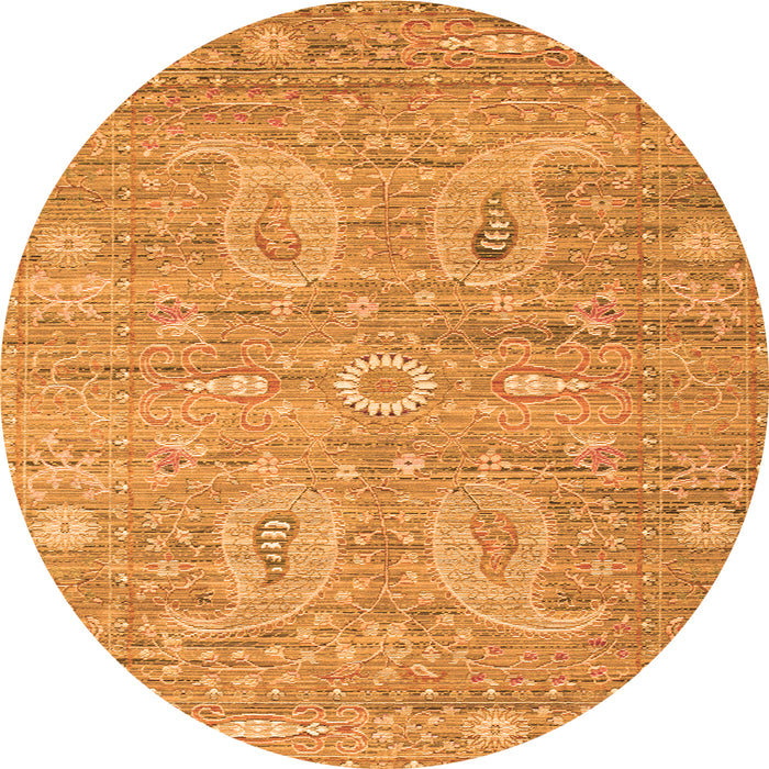 Square Persian Orange Traditional Rug, tr145org