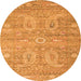 Square Persian Orange Traditional Rug, tr145org