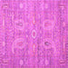 Square Persian Pink Traditional Rug, tr145pnk