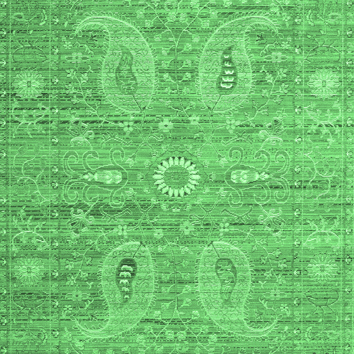 Machine Washable Persian Emerald Green Traditional Area Rugs, wshtr145emgrn