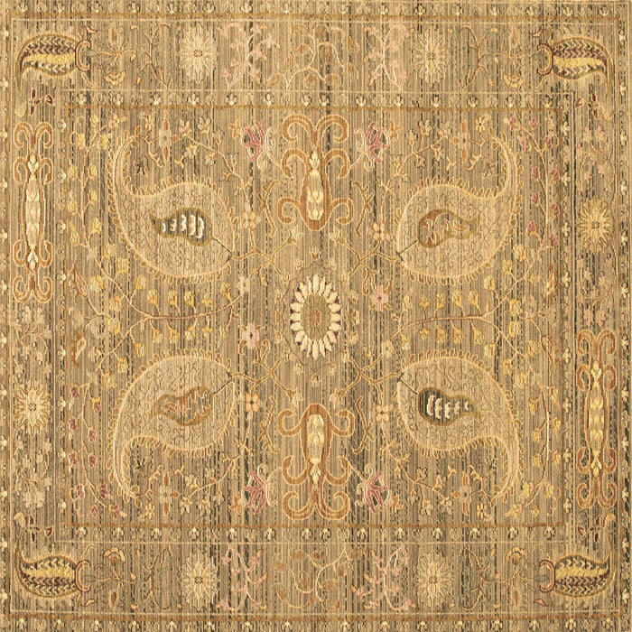 Square Persian Brown Traditional Rug, tr145brn