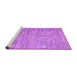 Sideview of Machine Washable Persian Purple Traditional Area Rugs, wshtr145pur