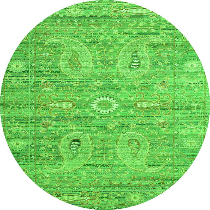Square Persian Green Traditional Rug, tr145grn