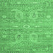 Square Persian Emerald Green Traditional Rug, tr145emgrn