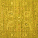 Square Persian Yellow Traditional Rug, tr145yw
