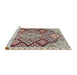 Sideview of Machine Washable Traditional Sepia Brown Rug, wshtr1460