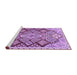 Sideview of Machine Washable Persian Purple Traditional Area Rugs, wshtr1460pur