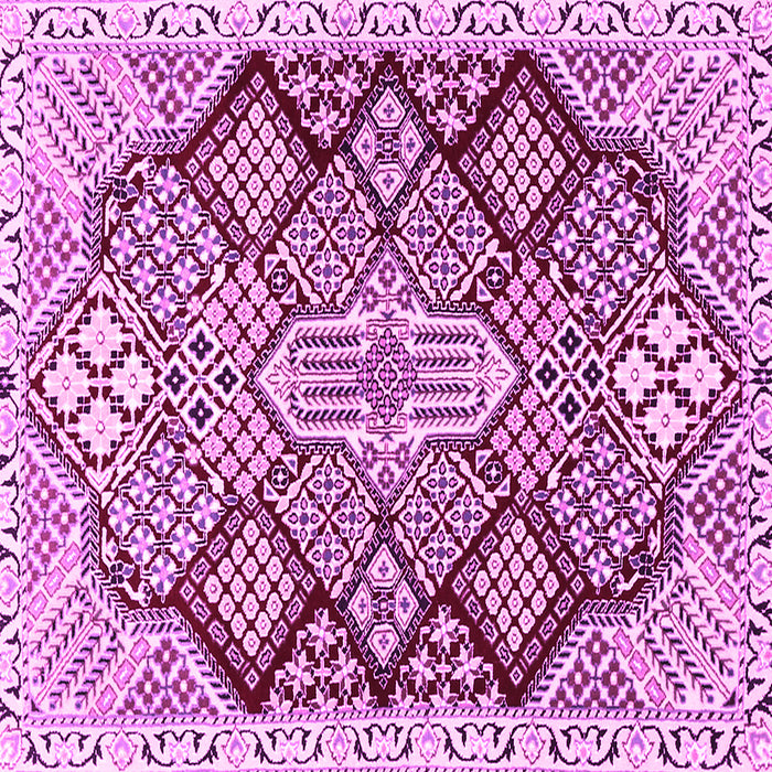 Square Persian Pink Traditional Rug, tr1460pnk