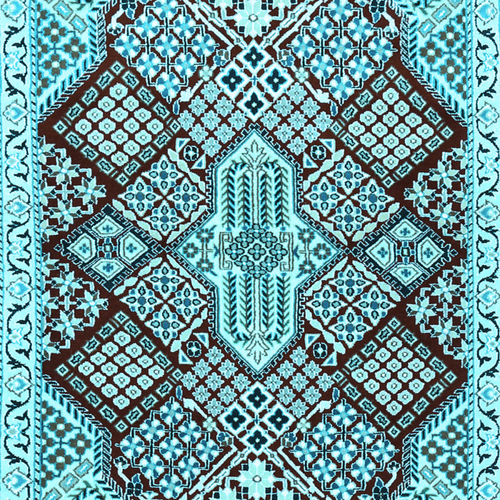 Machine Washable Persian Light Blue Traditional Rug, wshtr1460lblu