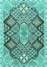 Machine Washable Persian Turquoise Traditional Area Rugs, wshtr1460turq