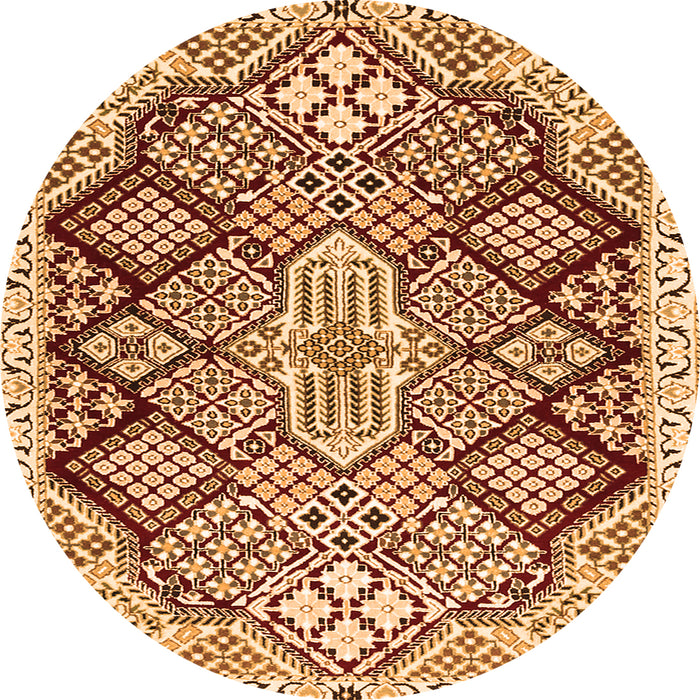 Square Persian Orange Traditional Rug, tr1460org
