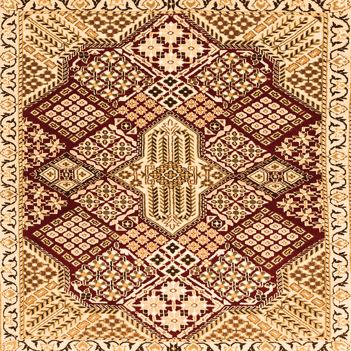 Serging Thickness of Persian Orange Traditional Rug, tr1460org