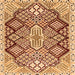 Serging Thickness of Persian Orange Traditional Rug, tr1460org