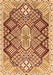 Serging Thickness of Machine Washable Persian Orange Traditional Area Rugs, wshtr1460org