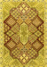 Machine Washable Persian Yellow Traditional Rug, wshtr1460yw