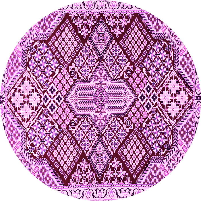 Round Persian Pink Traditional Rug, tr1460pnk