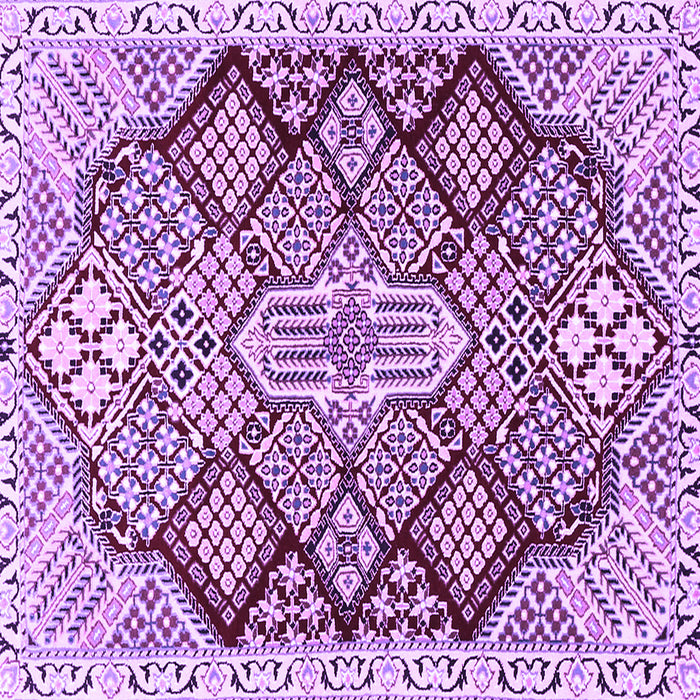 Square Persian Purple Traditional Rug, tr1460pur