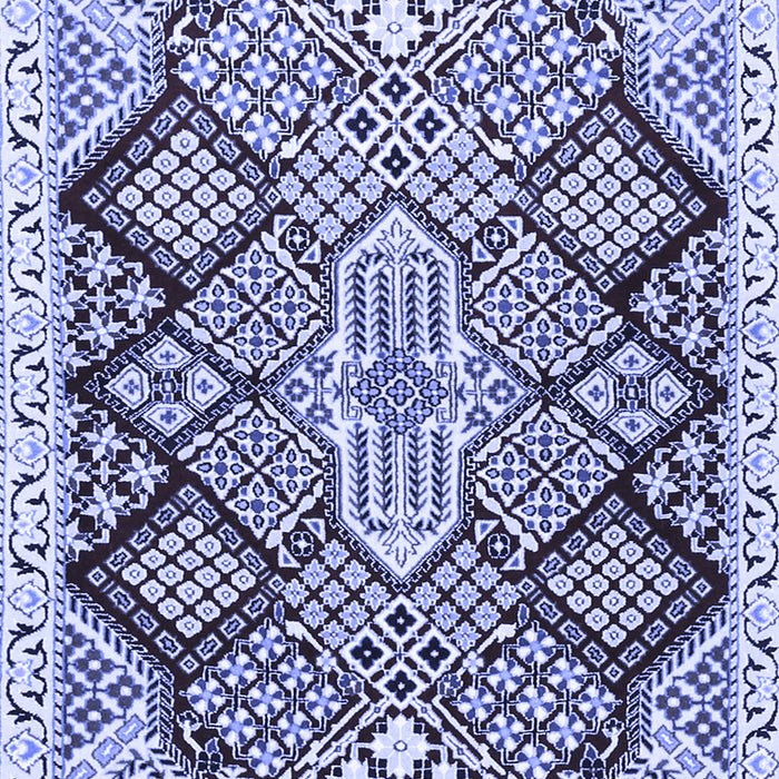 Machine Washable Persian Blue Traditional Rug, wshtr1460blu