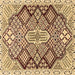 Square Persian Brown Traditional Rug, tr1460brn