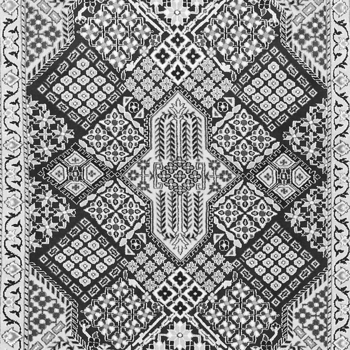 Serging Thickness of Machine Washable Persian Gray Traditional Rug, wshtr1460gry