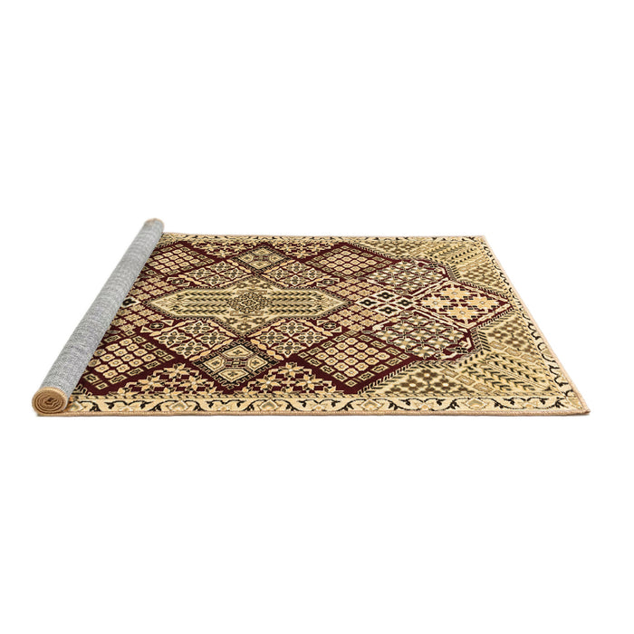 Sideview of Machine Washable Persian Brown Traditional Rug, wshtr1460brn