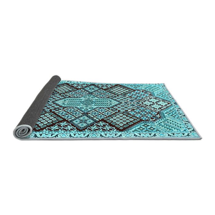 Sideview of Persian Light Blue Traditional Rug, tr1460lblu