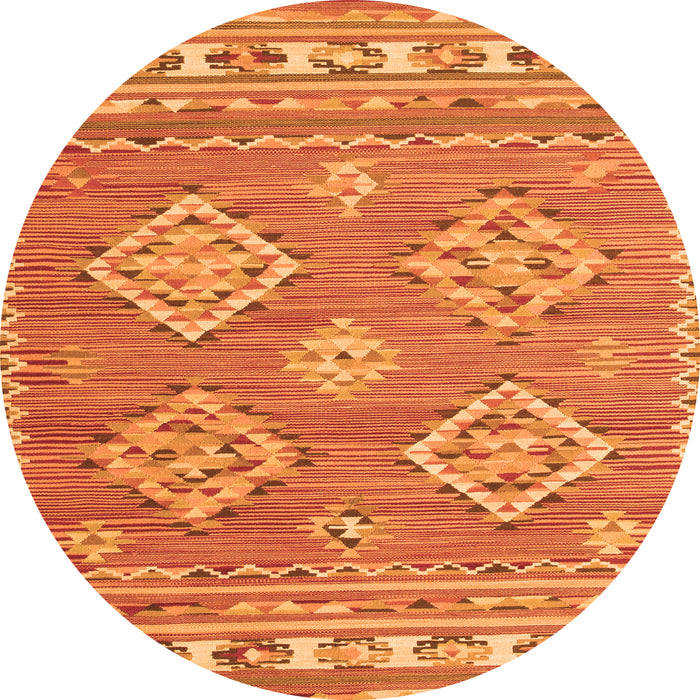 Square Persian Orange Traditional Rug, tr1461org